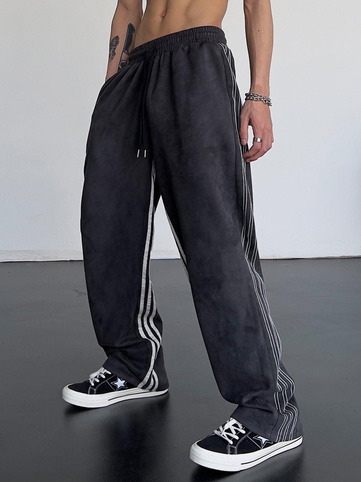 Tntwear® - Striped High Waist Sweatpants - tntwear1