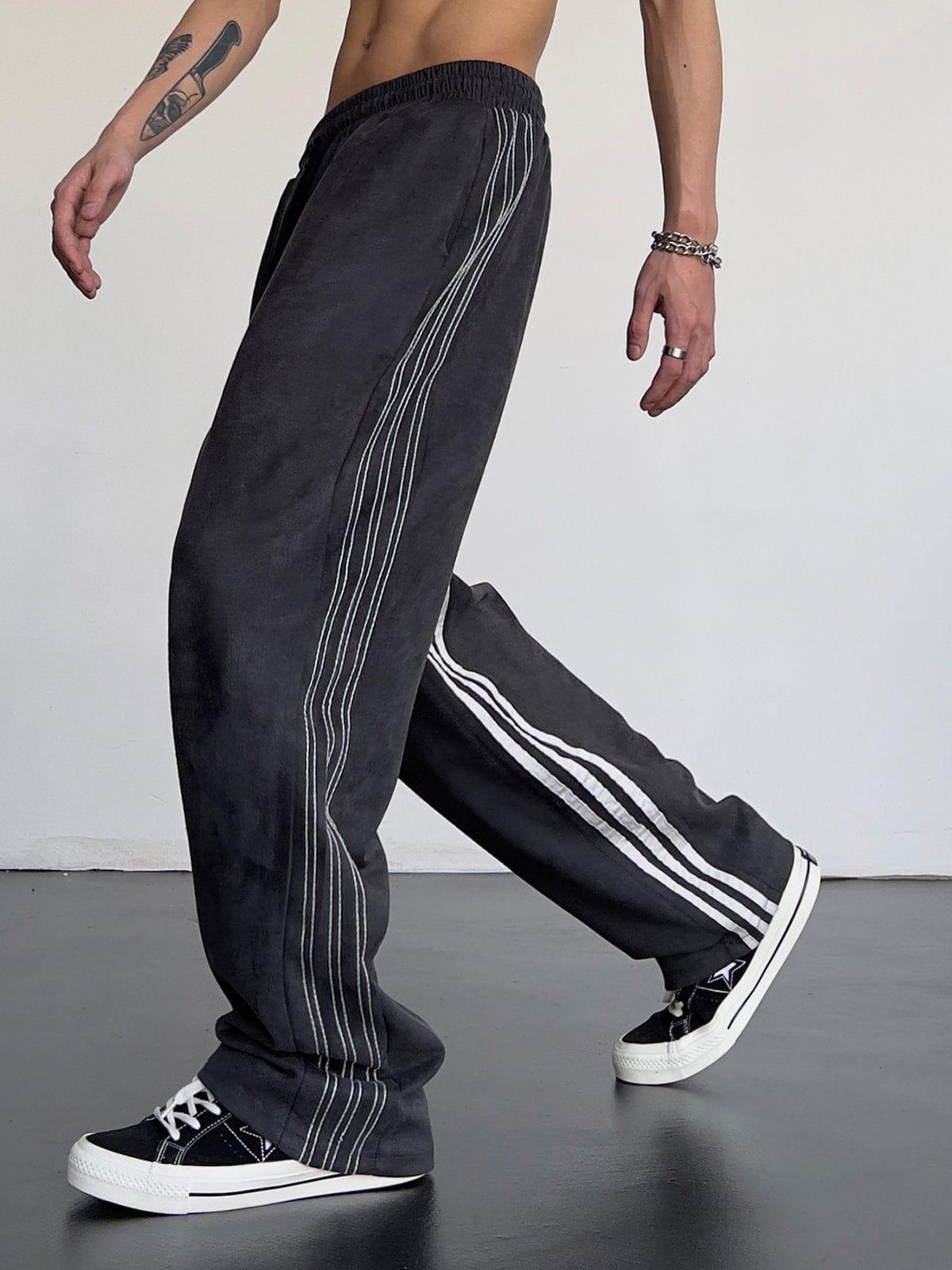 Tntwear® - Striped High Waist Sweatpants - tntwear1