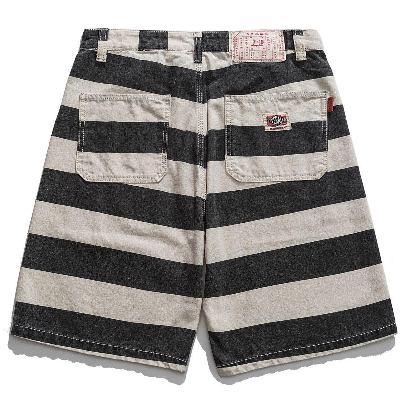 Tntwear® - Striped Workwear Casual Shorts - tntwear1