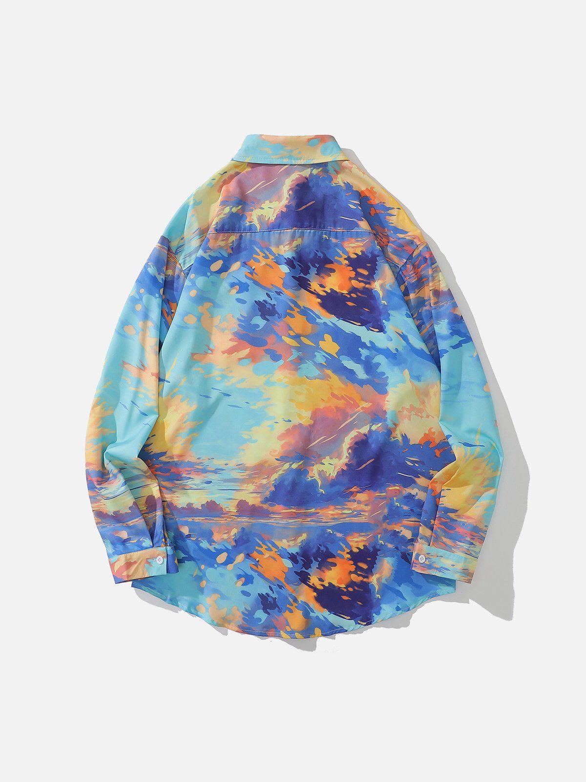 Tntwear® - Sunset Print Long Sleeve Shirts - tntwear1