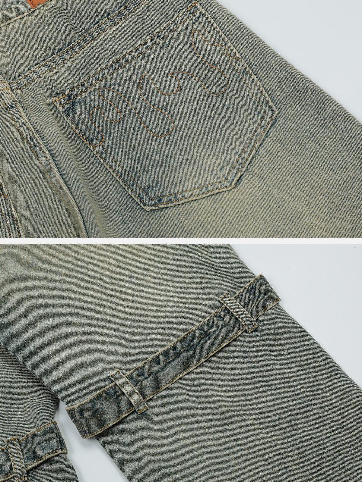 Tntwear® - Taping Washed Jeans - tntwear1