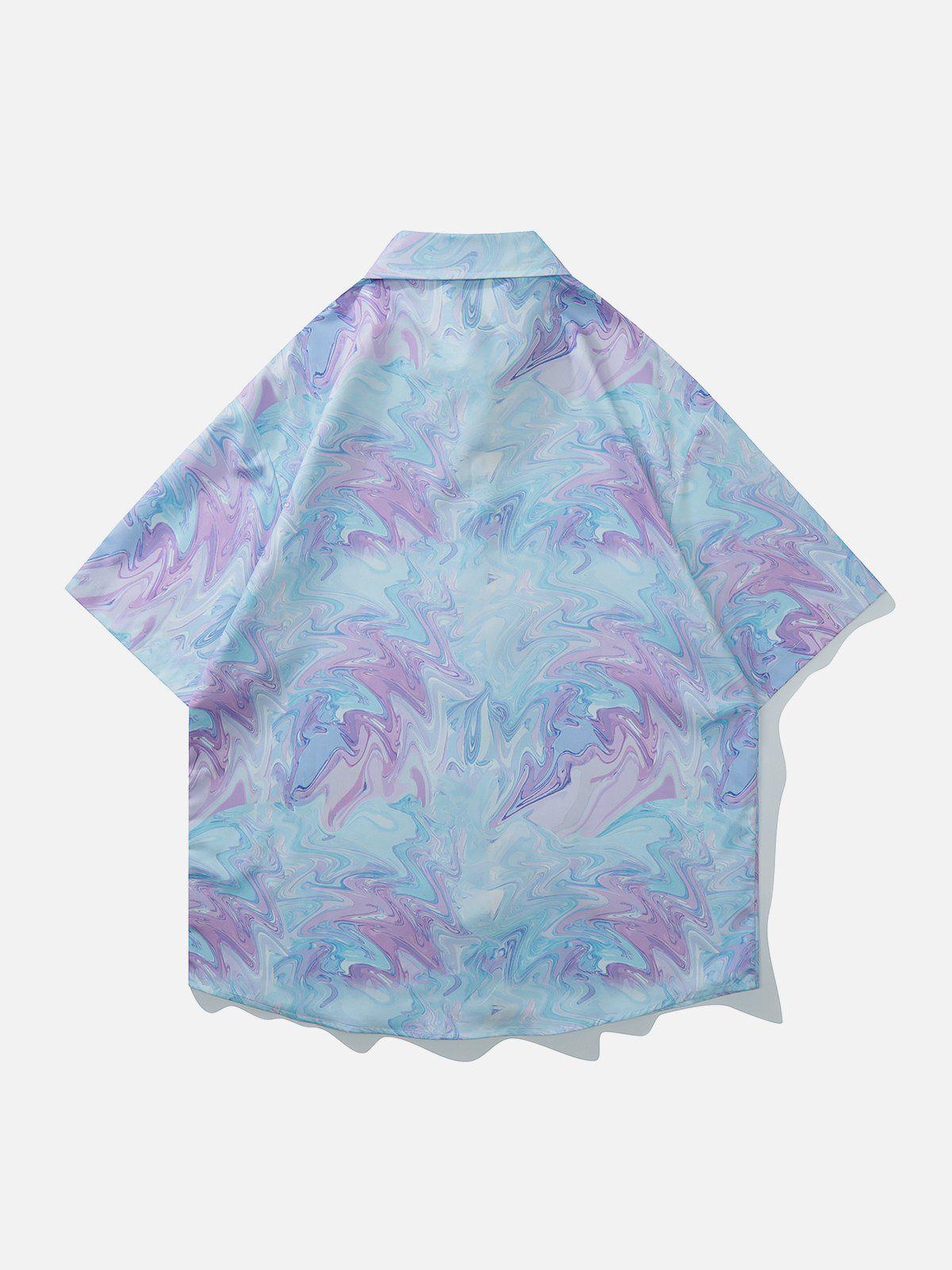 Tntwear® - Tie Dye Gradient Short Sleeve Shirt - tntwear1