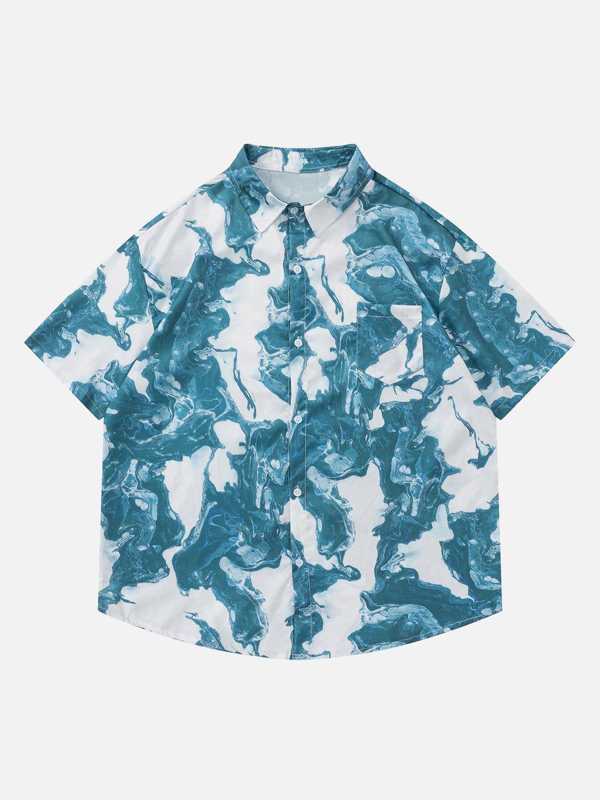 Tntwear® - Tie Dye Marbling Short Sleeve Shirts - tntwear1