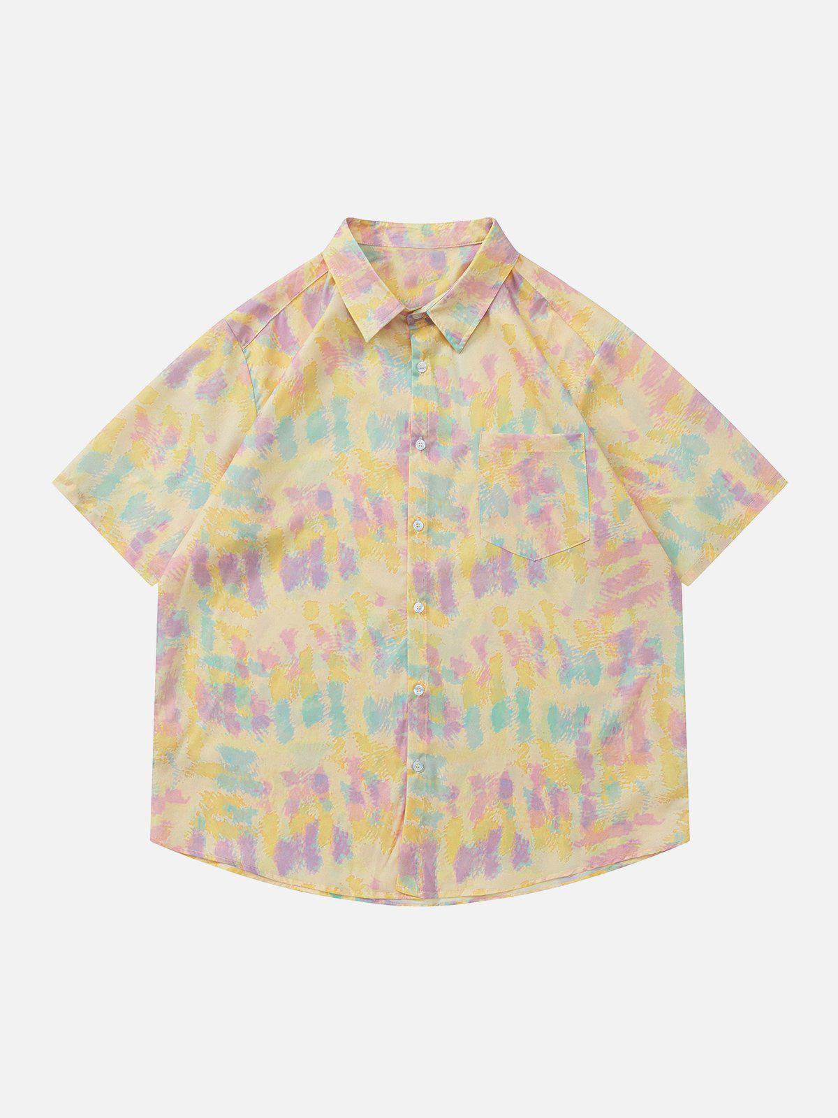 Tntwear® - Tie-Dye Print Short Sleeve Shirts - tntwear1