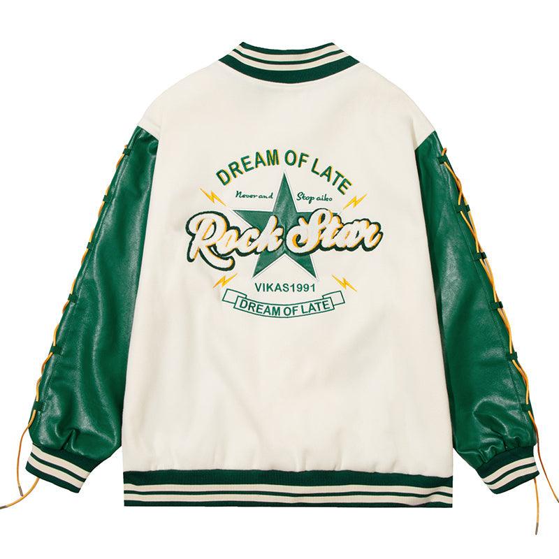 Tntwear® - Vintage Hip Hop Jacket Drawstring Letter - tntwear1