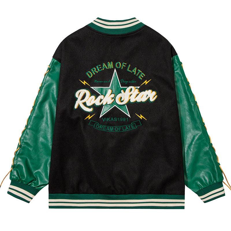 Tntwear® - Vintage Hip Hop Jacket Drawstring Letter - tntwear1