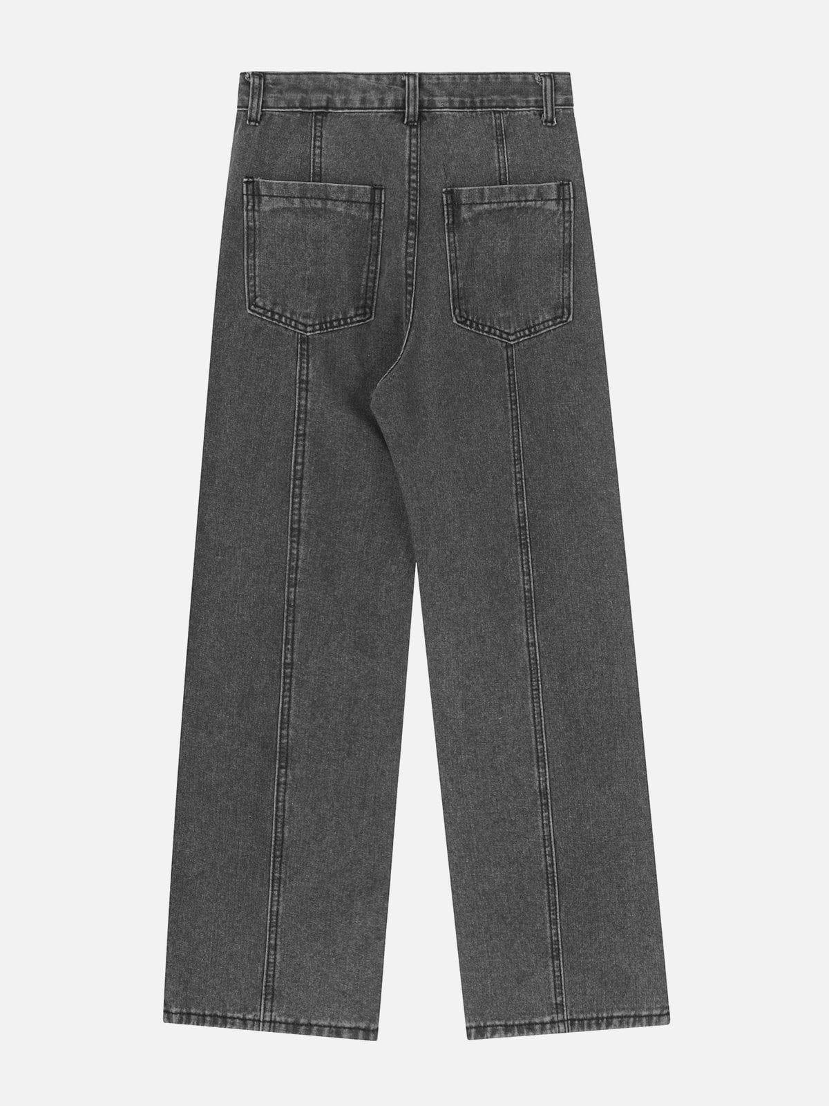 Tntwear® - Washed Patchwork Jeans - tntwear1