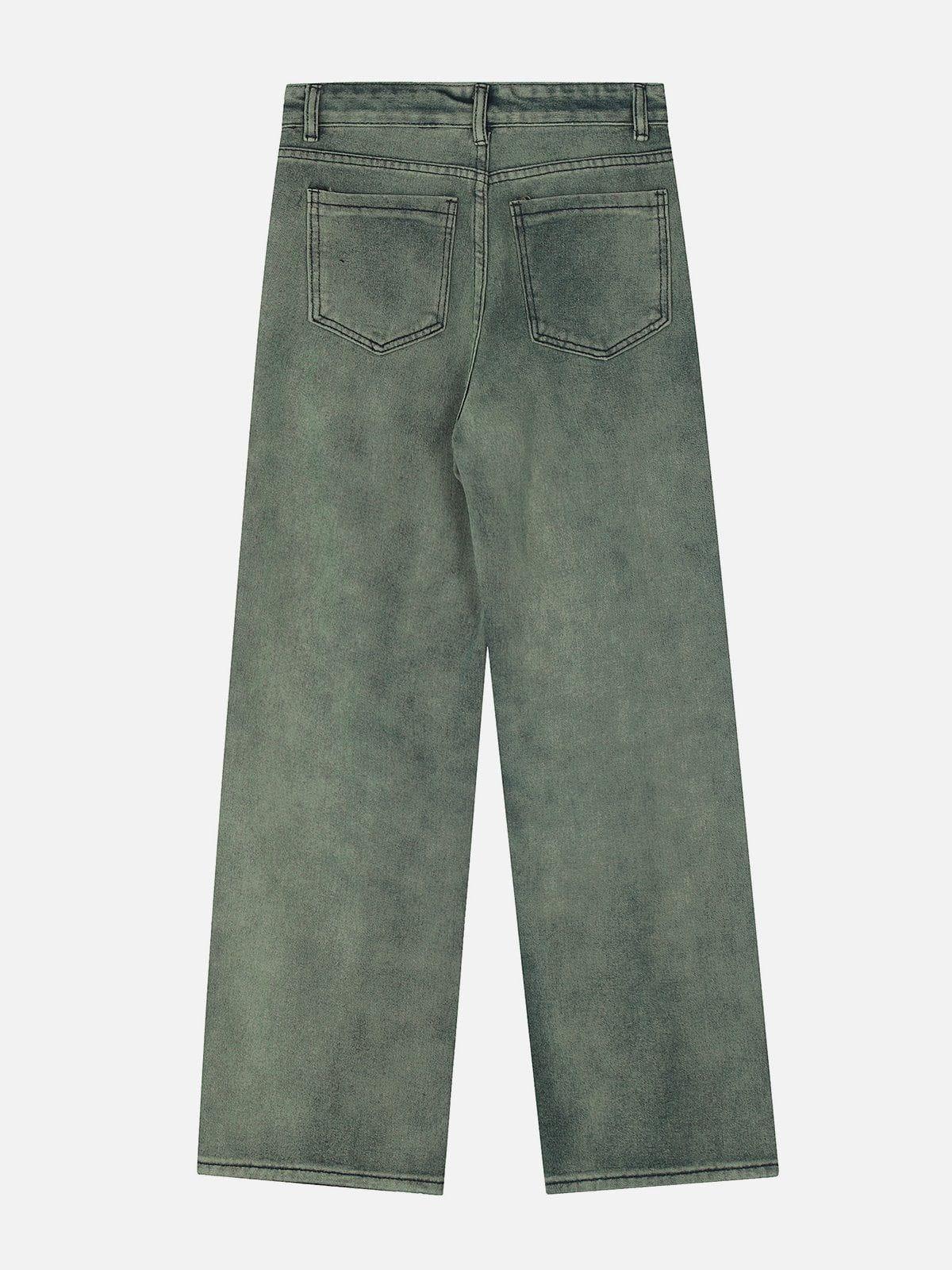 Tntwear® - Washed Raw Edges Jeans - tntwear1