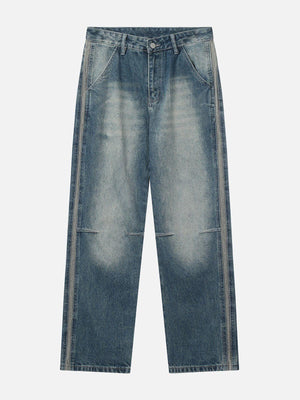 Tntwear® - Water-washed Pleats Jeans - tntwear1