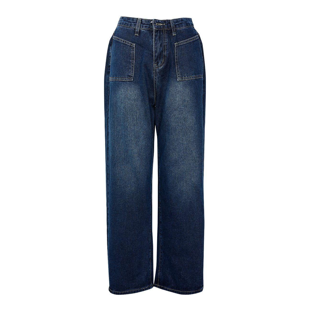 Tntwear® - Wide Leg Straight Jeans - tntwear1