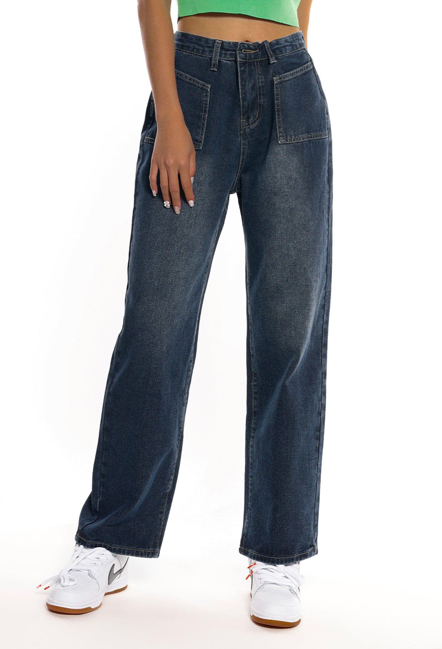 Tntwear® - Wide Leg Straight Jeans - tntwear1