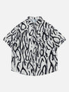 Tntwear® - Zebra-stripe Short Sleeve Shirt - tntwear1