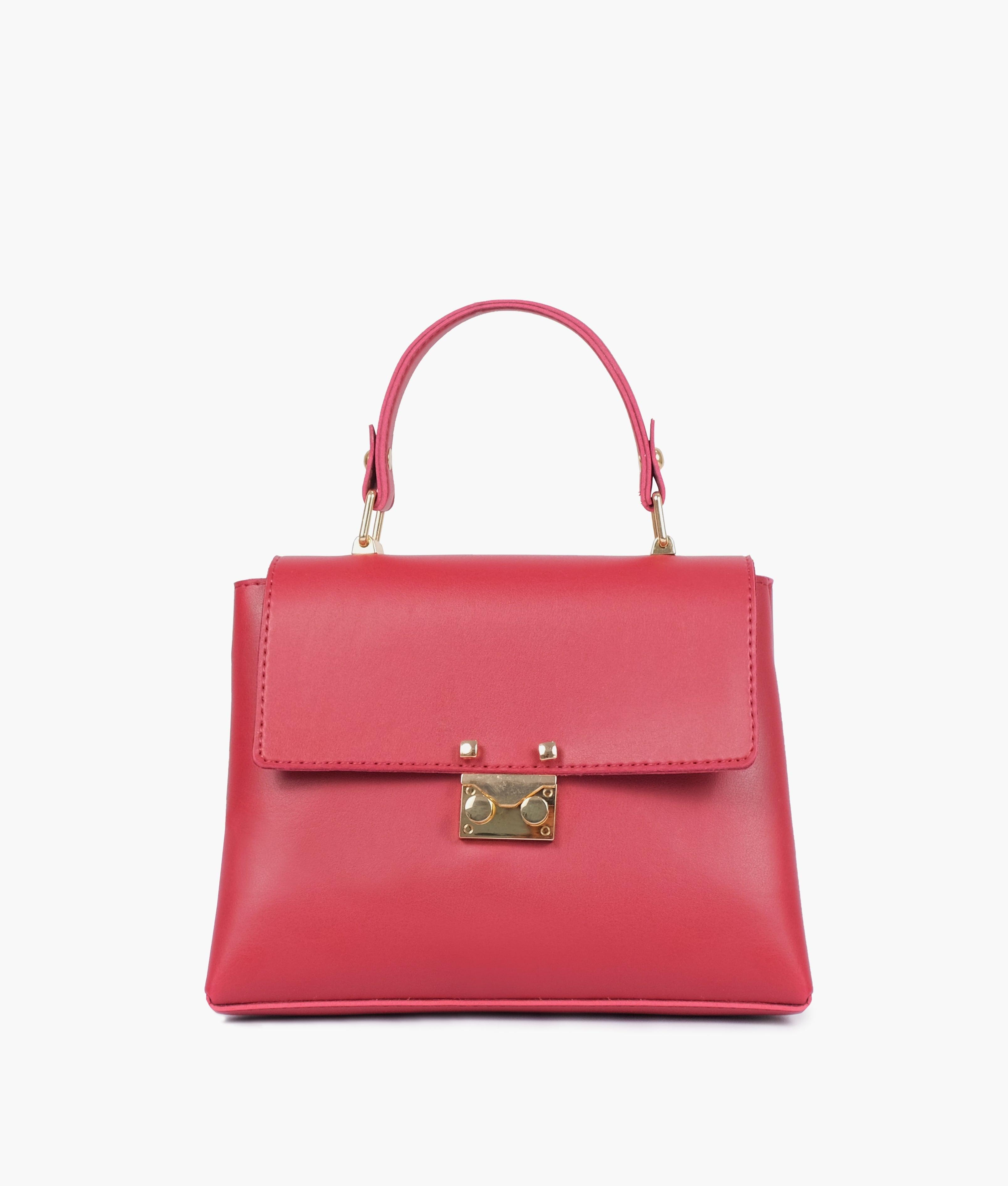 Maroon mini top-handle bag - tntwear1