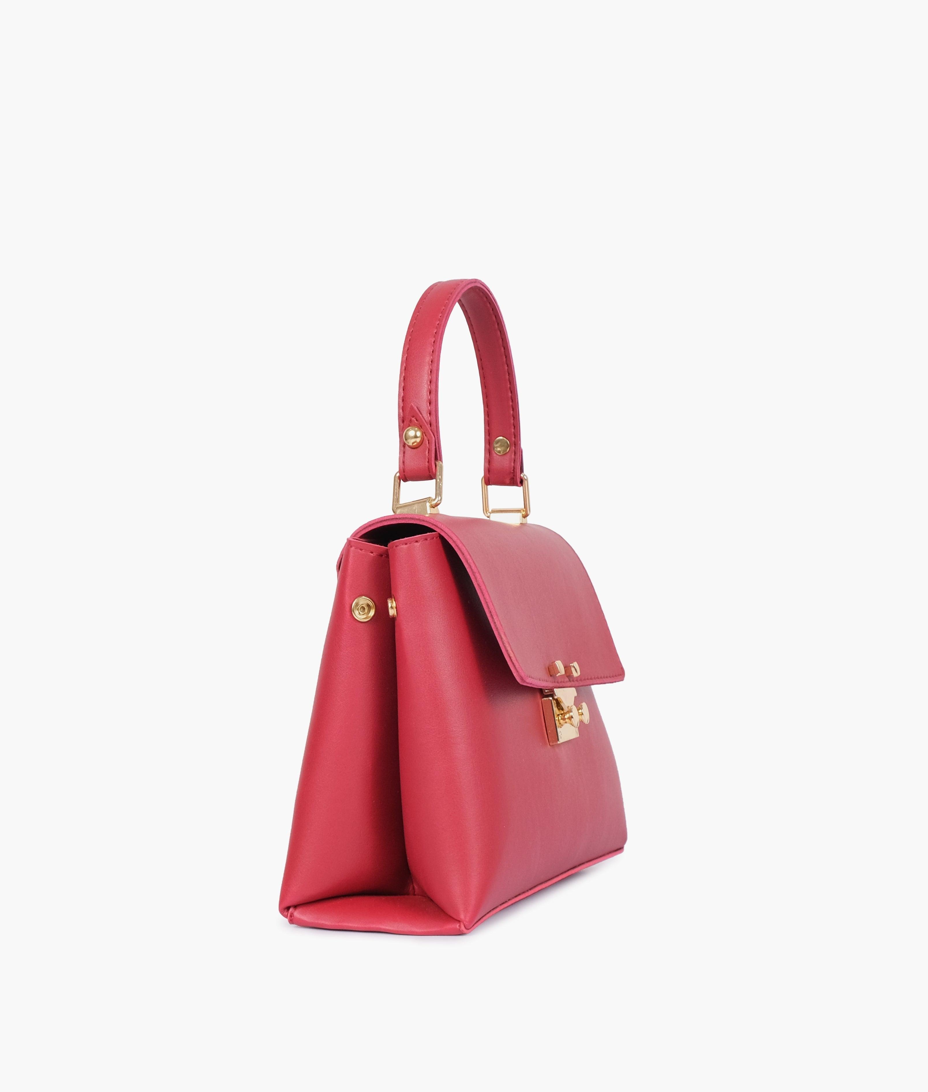 Maroon mini top-handle bag - tntwear1