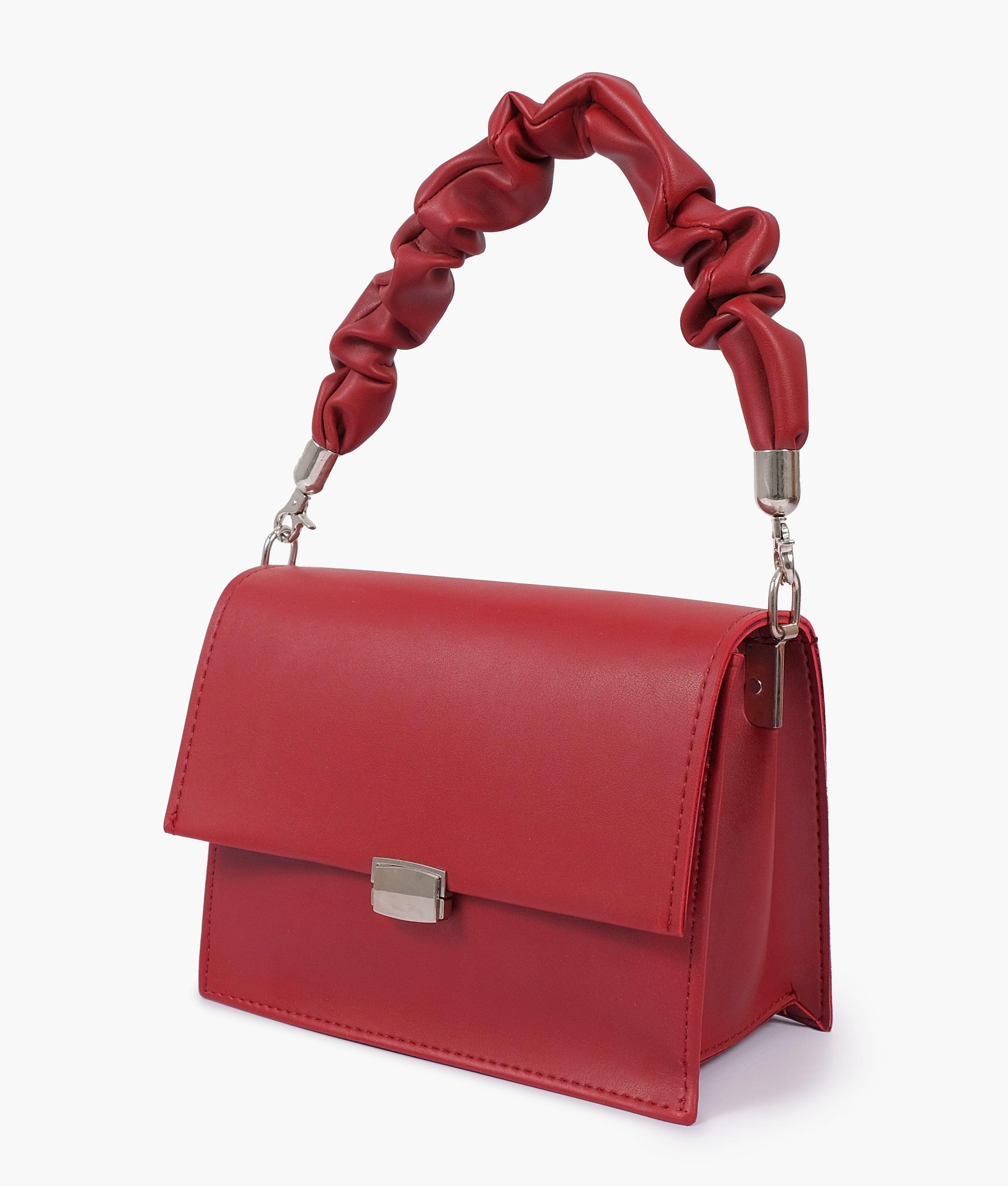 Maroon top-handle mini cross-body bag - tntwear1