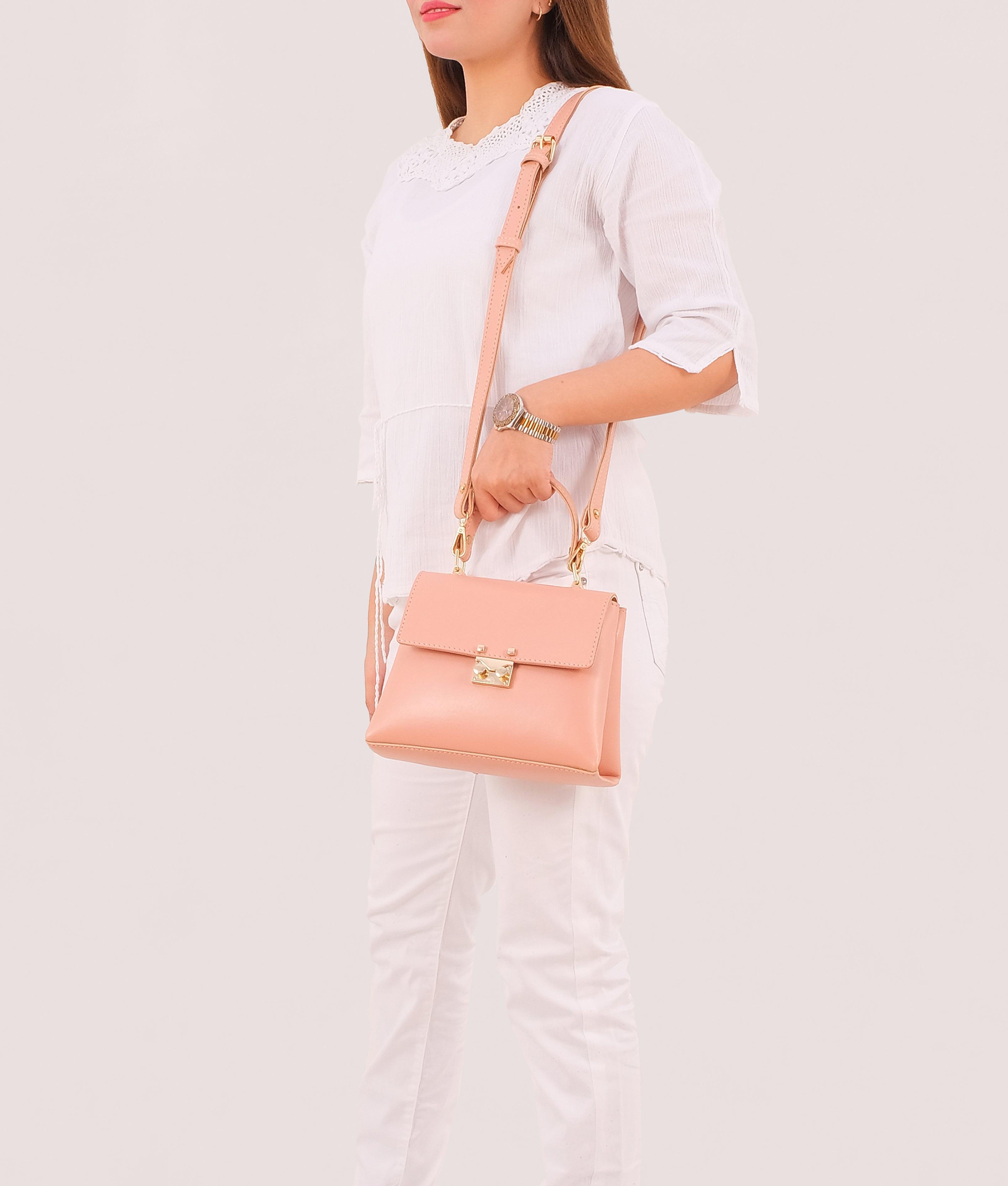 Peach mini top-handle bag - tntwear1