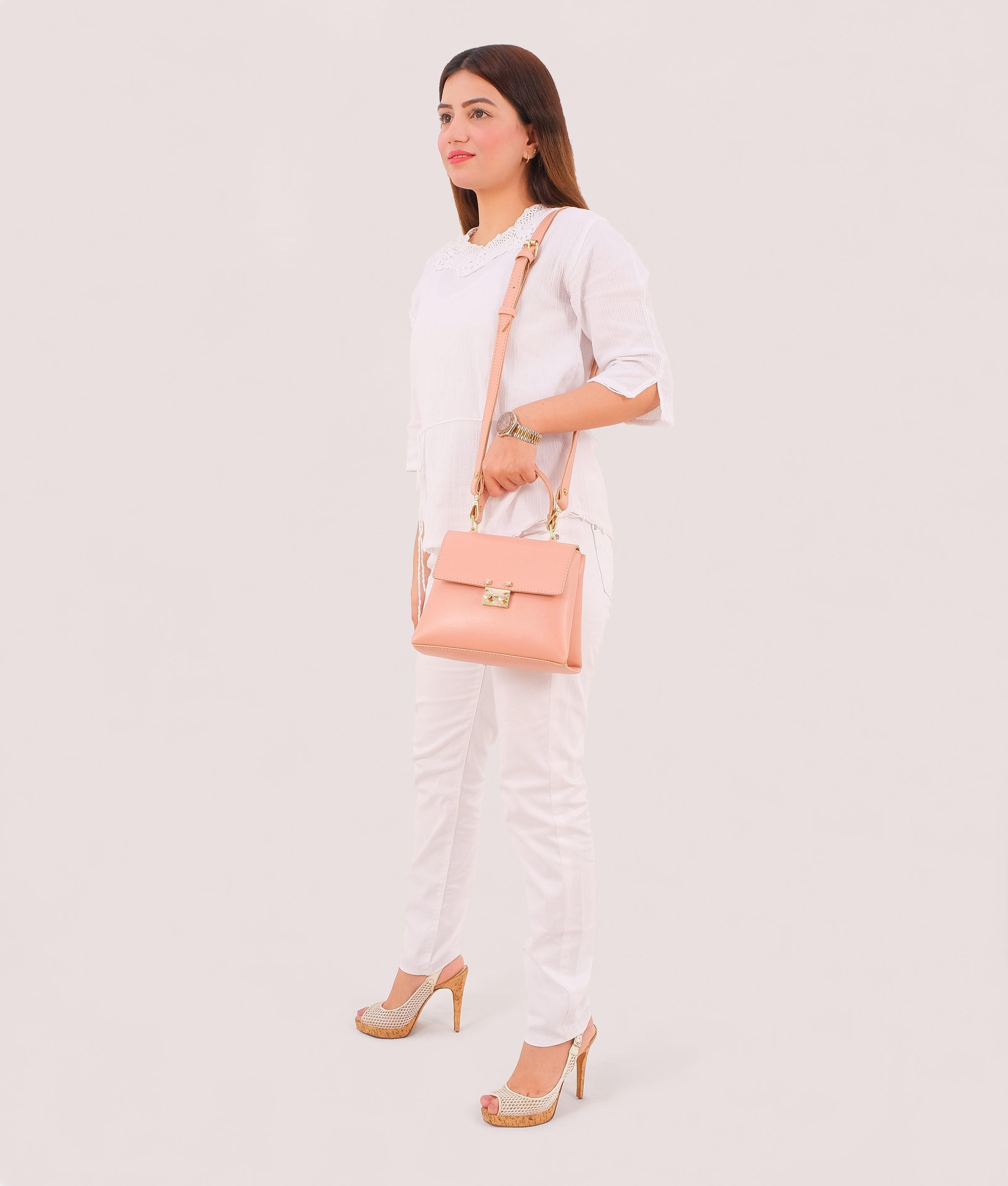 Peach mini top-handle bag - tntwear1