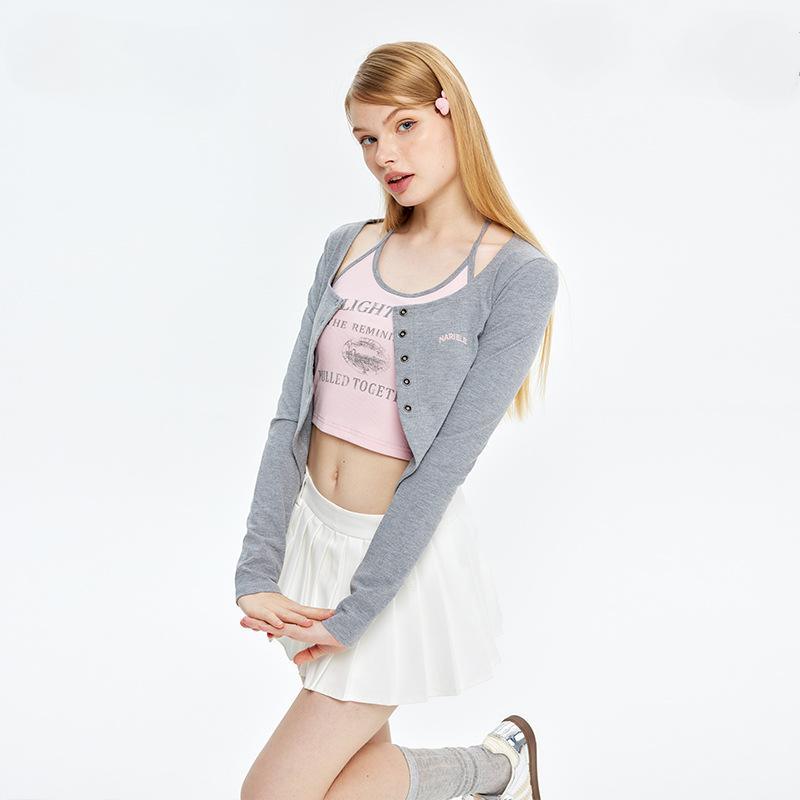 Women's Retro Two-piece Cardigan - tntwear1