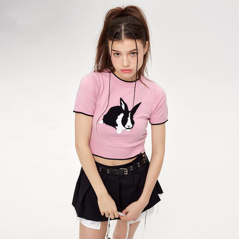 Women's Bunny Bliss Cropped T-shirt - tntwear1