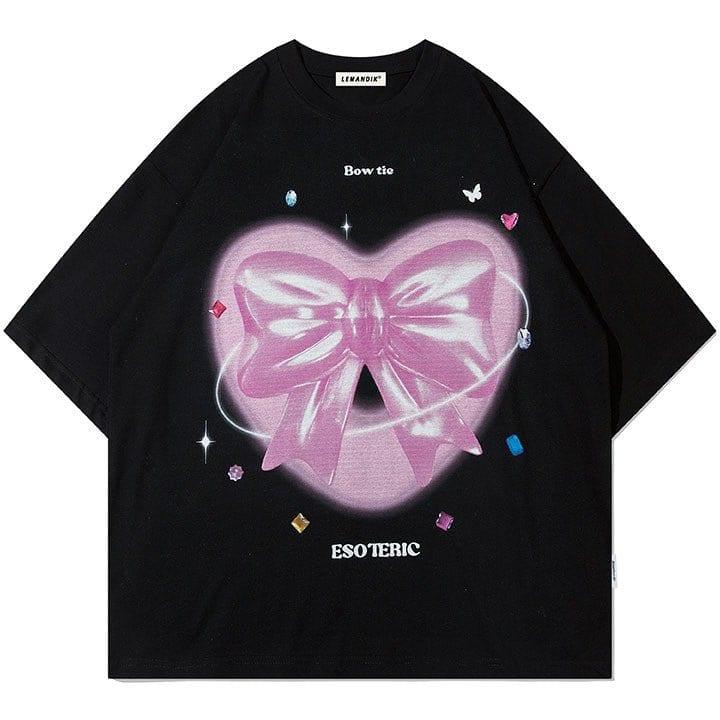 Tntwear® Y2K Graphic T-shirt with Bow Tie - tntwear1