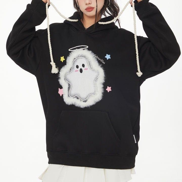 Tntwear® Winter Pullover Hoodie Flocked Ghost - tntwear1