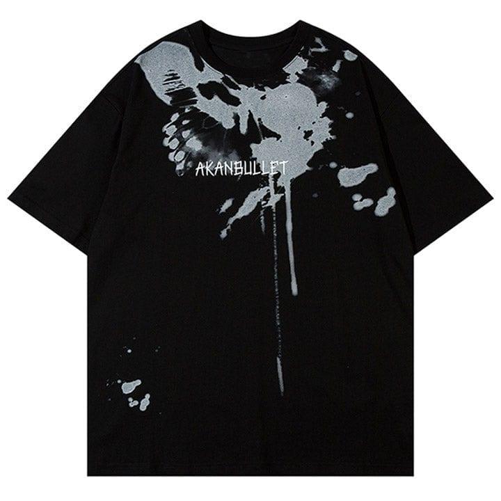 Tntwear® Vintage Butterfly Ink Print T-Shirt - tntwear1