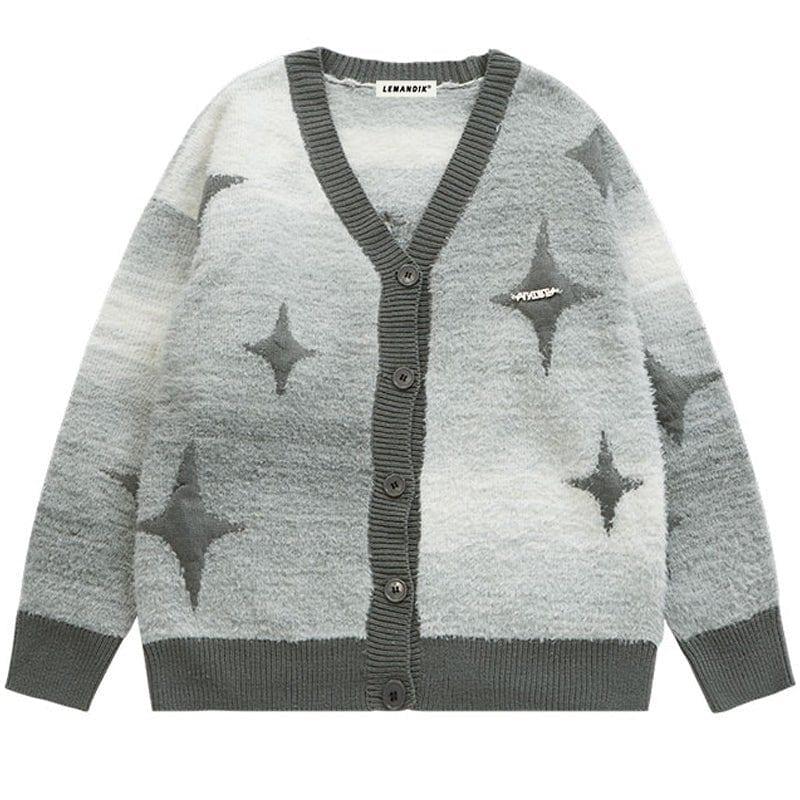 Tntwear® Warm Knit Cardigan with Star - tntwear1