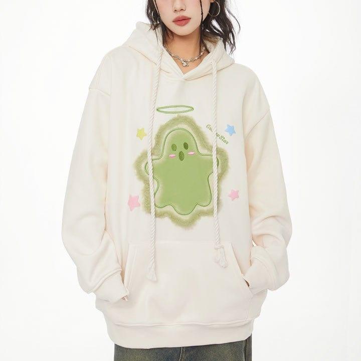 Tntwear® Winter Pullover Hoodie Flocked Ghost - tntwear1