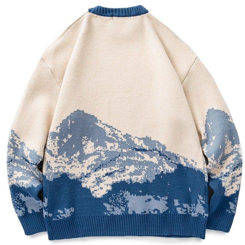 Unisex Sweater Snow Mountain Gradient - tntwear1