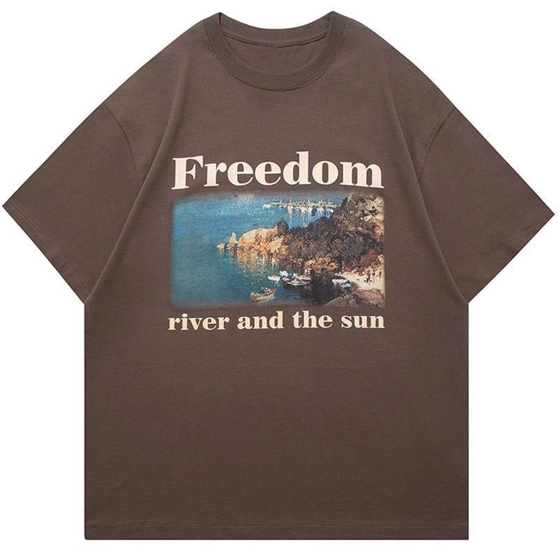 Tntwear® Vintage Graphic T-shirt Freedom - tntwear1