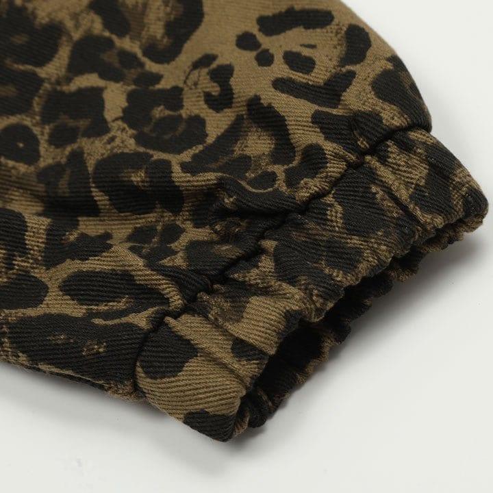 Tntwear® Vintage Leopard Print Denim Jacket - tntwear1