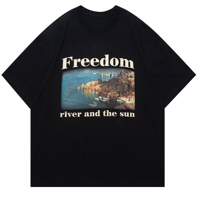 Tntwear® Vintage Graphic T-shirt Freedom - tntwear1