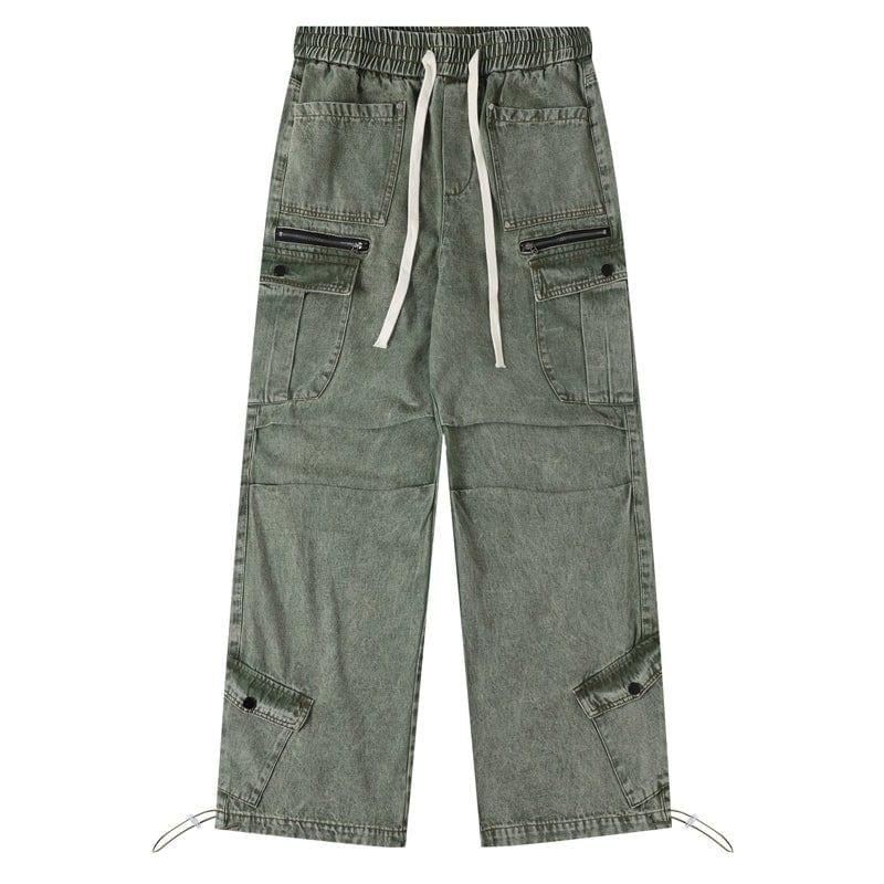 Tntwear Stylish Cargo Jeans Multiple Pockets - tntwear1