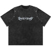 Tntwear® Washed Graphic T-shirt Removable Sleeves - tntwear1