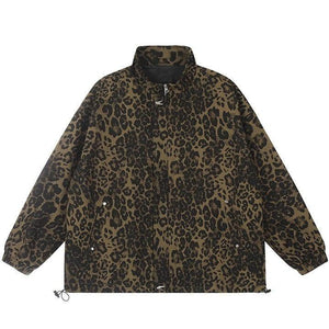 Tntwear® Vintage Leopard Print Denim Jacket - tntwear1