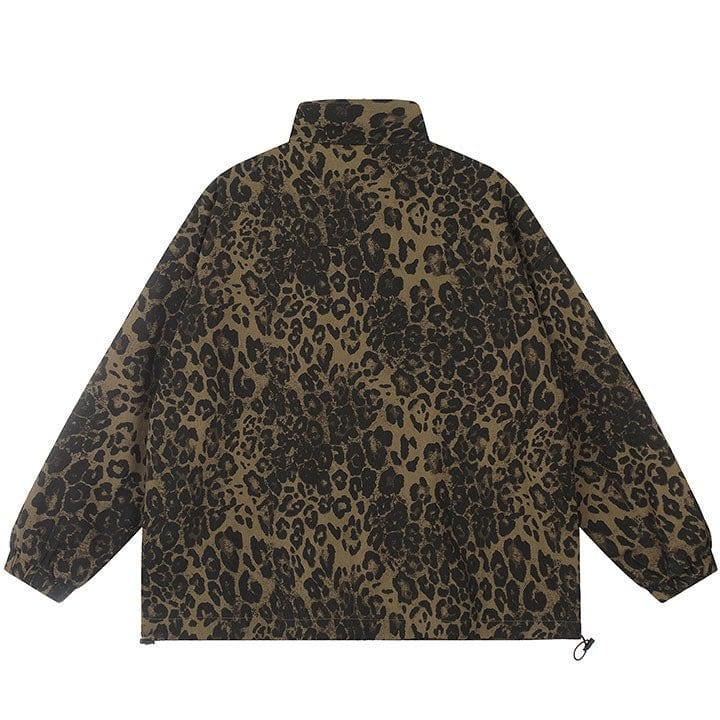 Tntwear® Vintage Leopard Print Denim Jacket - tntwear1