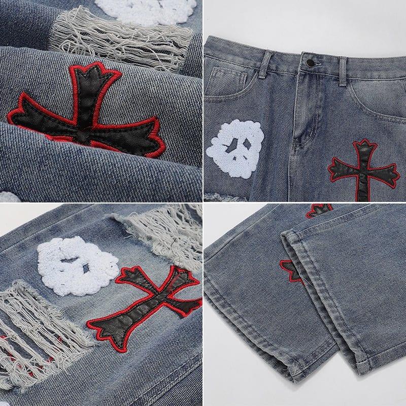 Tntwear Distressed Jeans Cross and Ghost - tntwear1