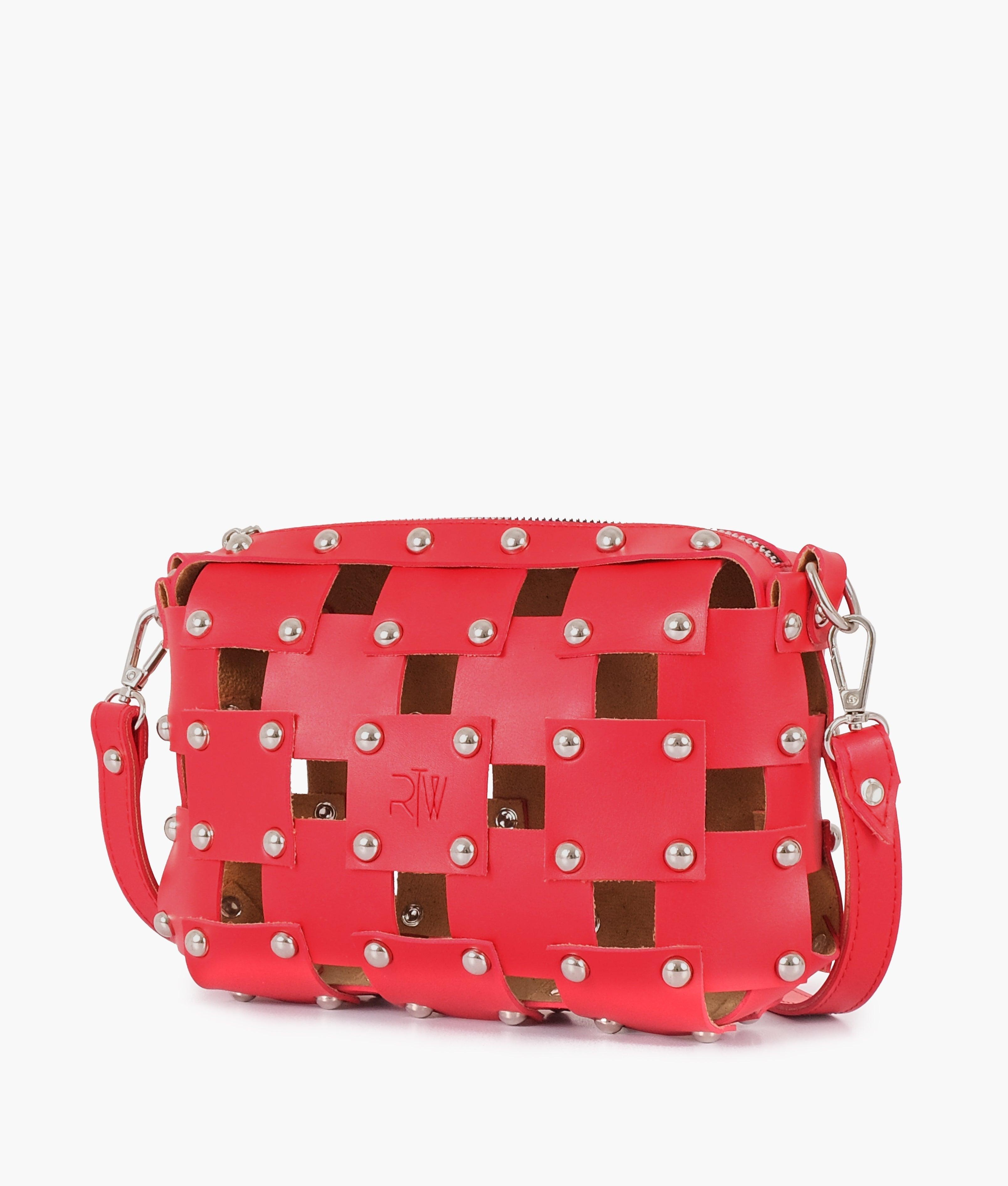 Red rivet cross-body bag - tntwear1