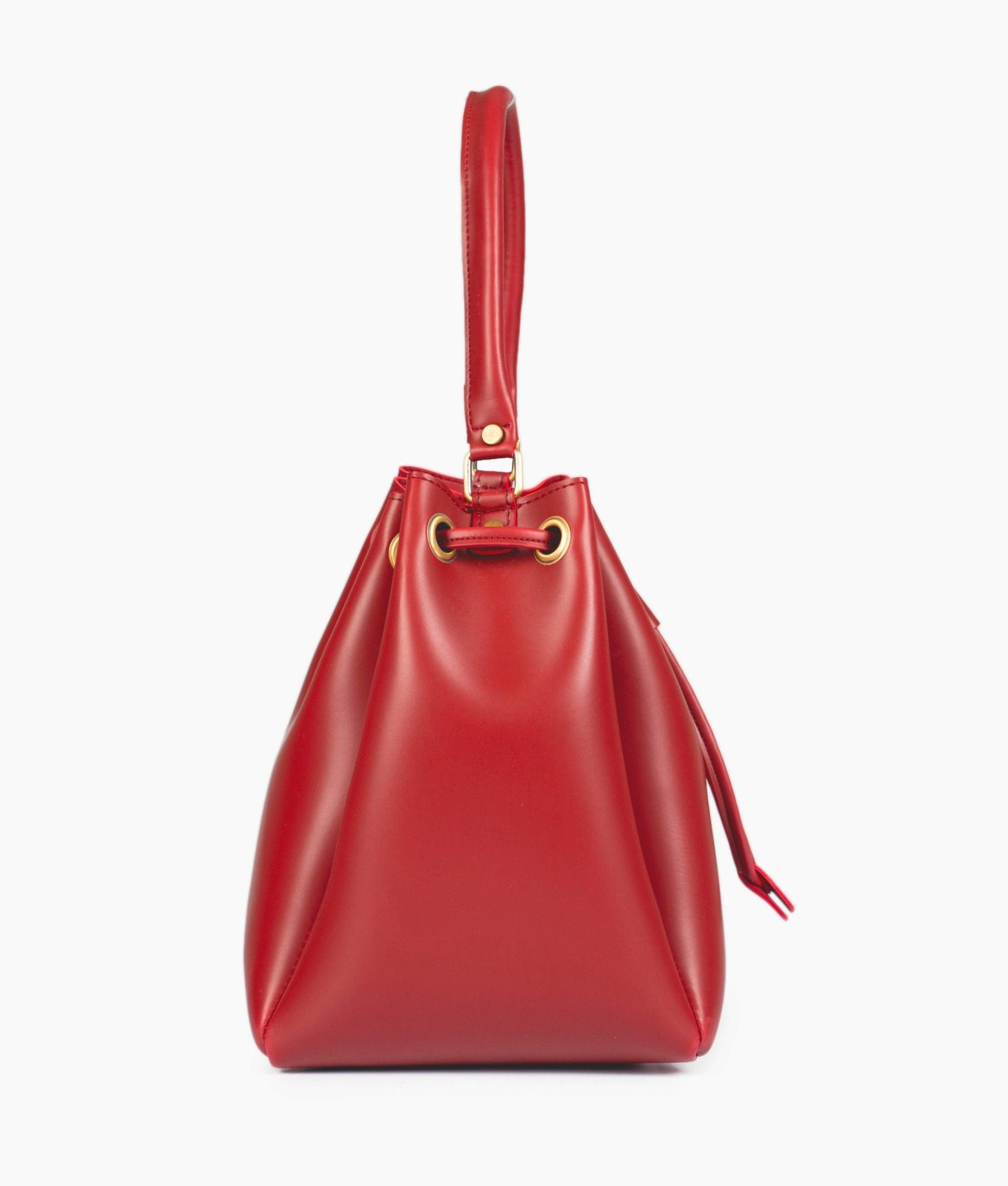 Red drawstring bucket bag - tntwear1