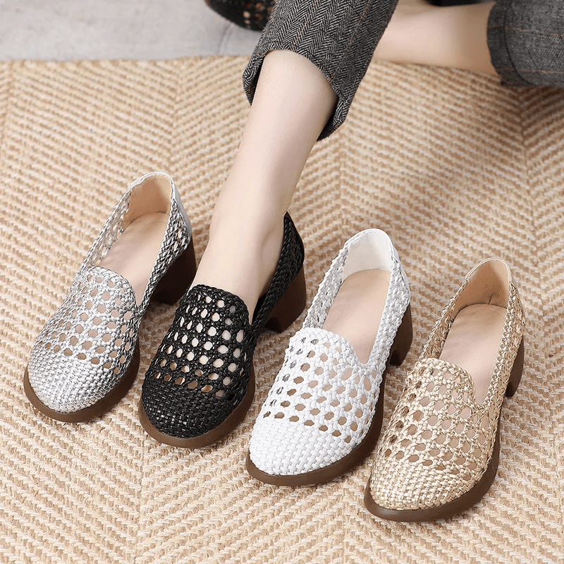 TntWear Shoes Aura Women's Hollow Woven Breathable Loafers