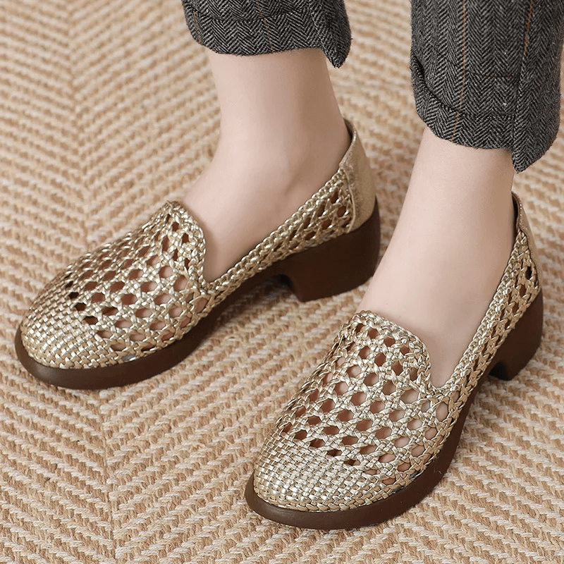 TntWear Shoes Aura Women's Hollow Woven Breathable Loafers