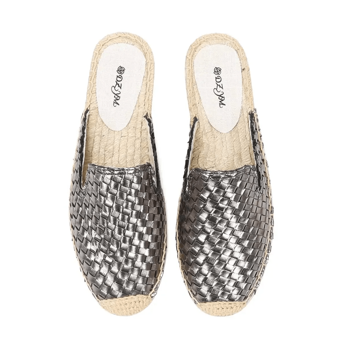 TntWear Shoes Lina Women's Woven Leather Flat Mules