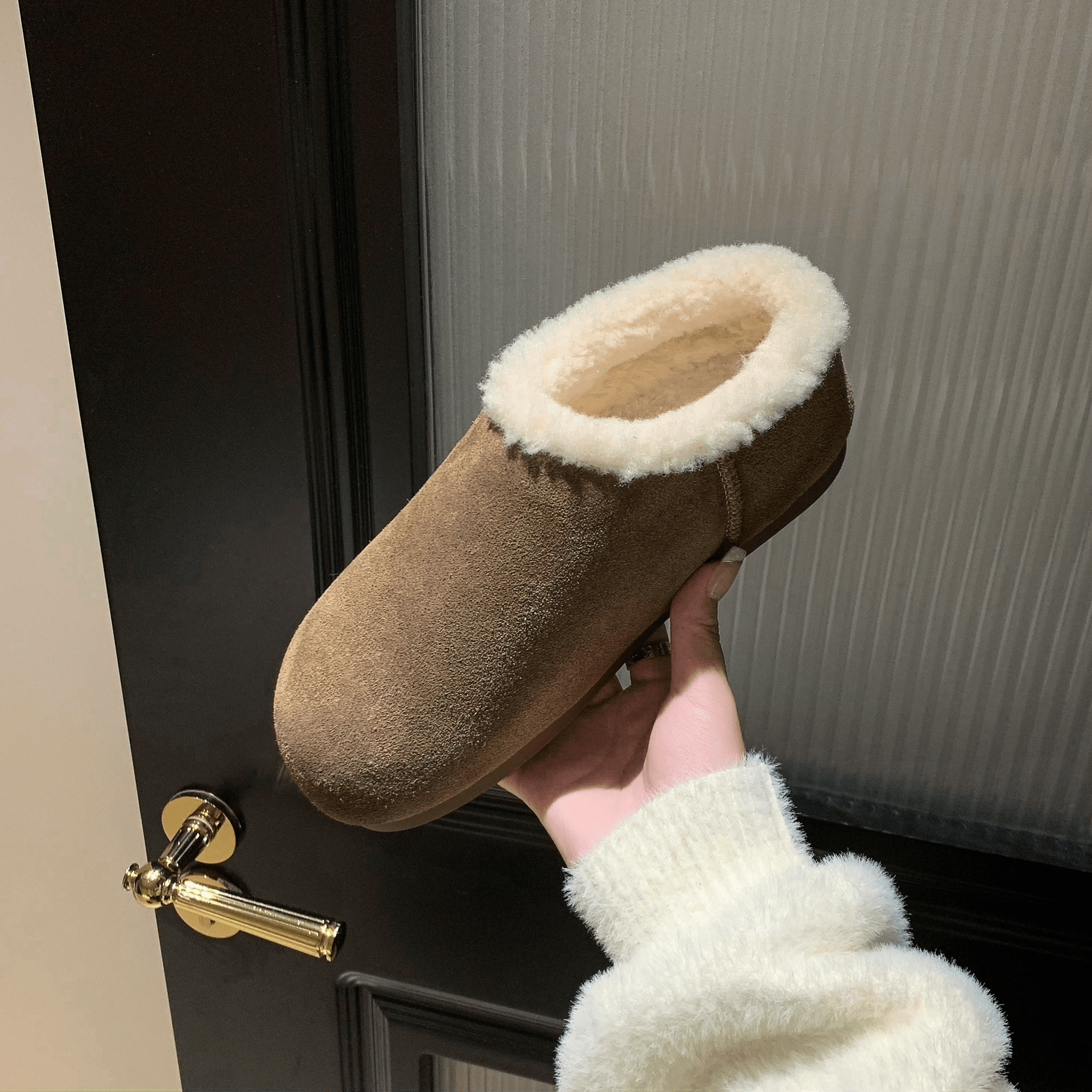 TntWear Shoes Romina Women's Plush Winter Snow Flat Booties