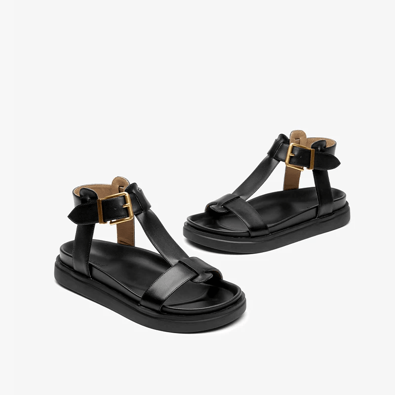 TntWear Shoes Sara Women's T-Strap Leather Sandal