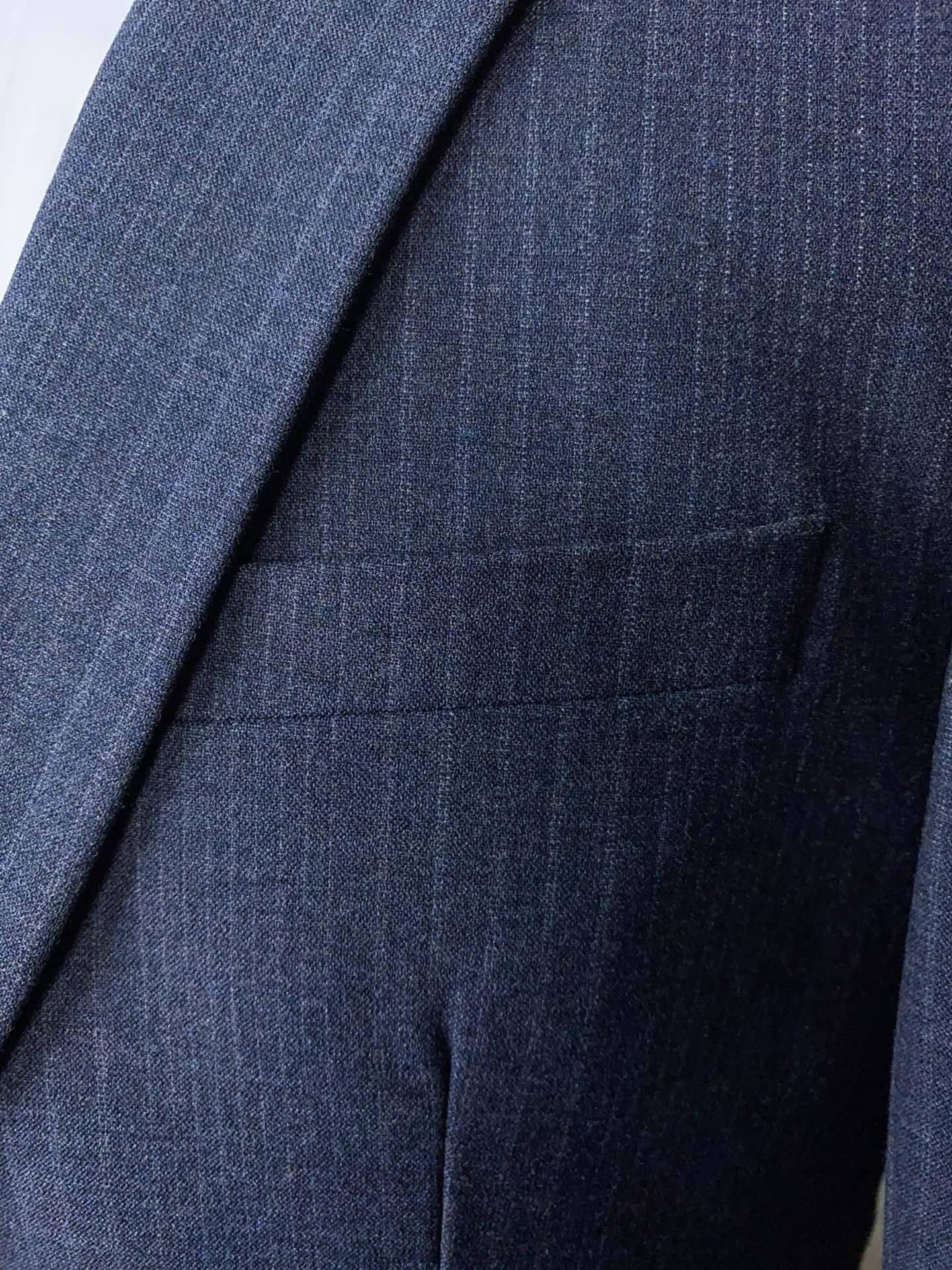 Versace Pinstripe Navy Suit - tntwear1