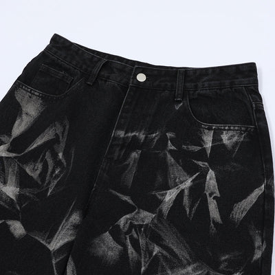 Washed Black Denim Shorts