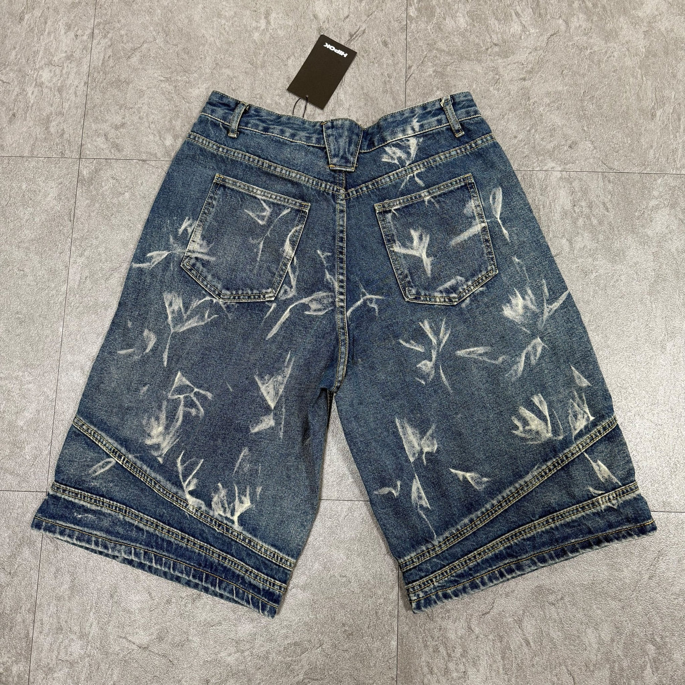 Washed Blue Denim Shorts