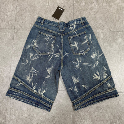 Washed Blue Denim Shorts