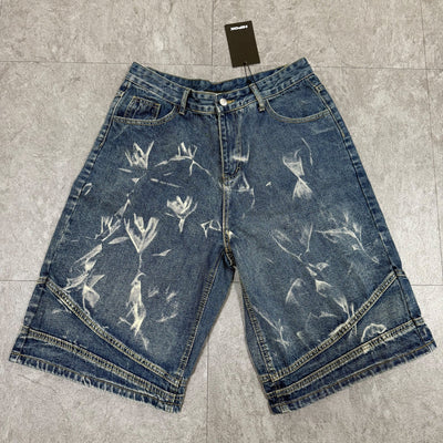 Washed Blue Denim Shorts