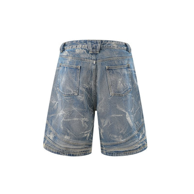 Washed Blue Denim Shorts
